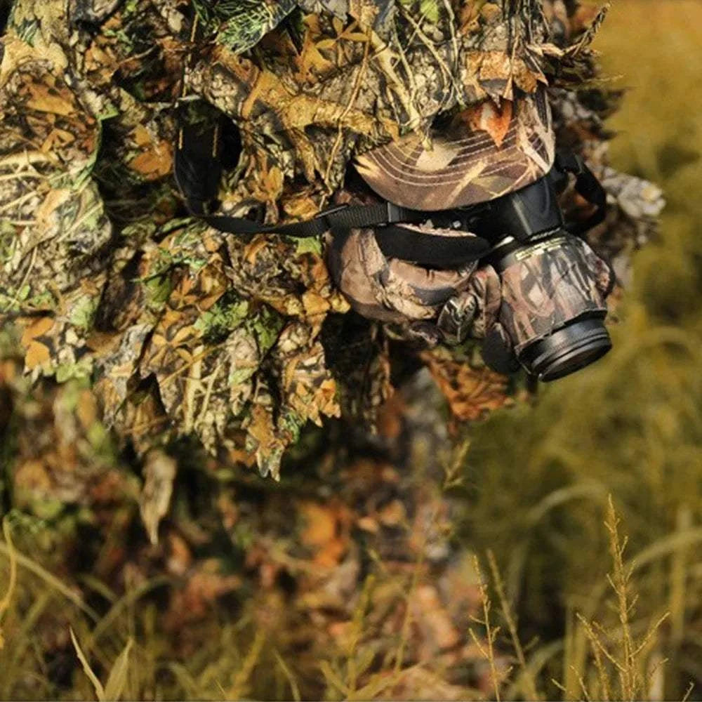 Adult 3D Leaves Bionic Camouflage Hunting Ghillie Suit Durable CS Shooting Suit Breathable Tactical Military Combat Clothes Set