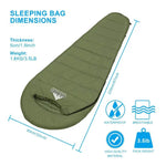 Agemore Outdoor Camping Sleeping Bags Waterproof Ultralight Heating Winter Sleeping Bag Adults Sleep Camp Gears