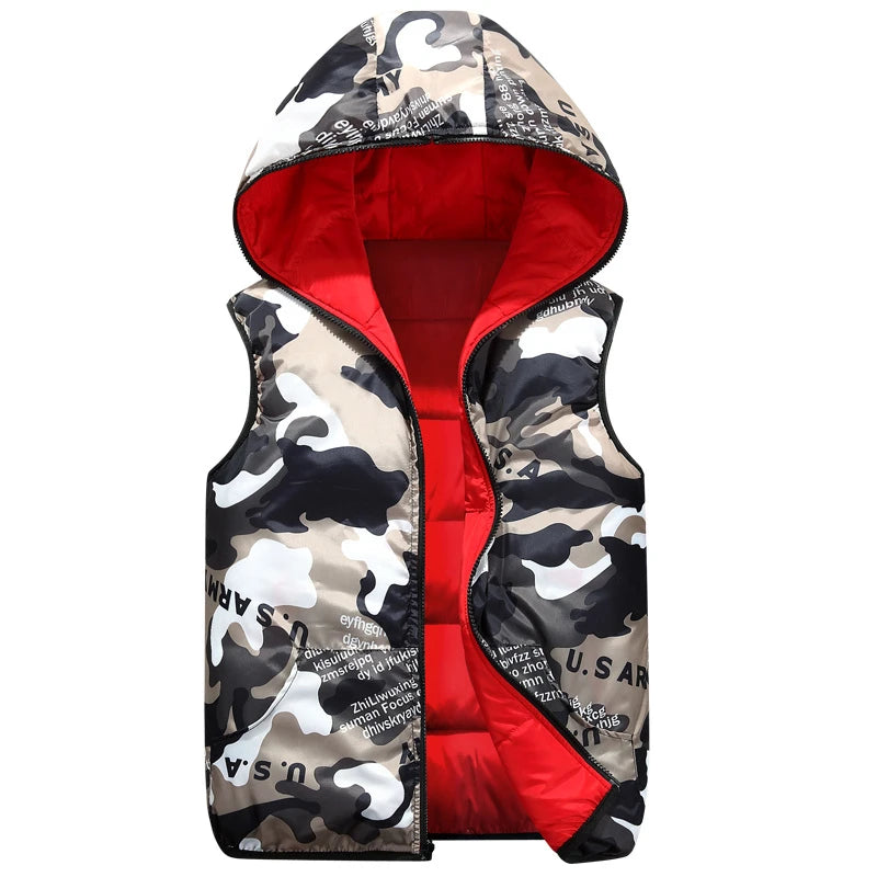 NEW Parent Child clothes Outfits Camouflage Child Waistcoat Cotton Girls Boys Vest Kids Jacket Children Outerwear For 100-185cm