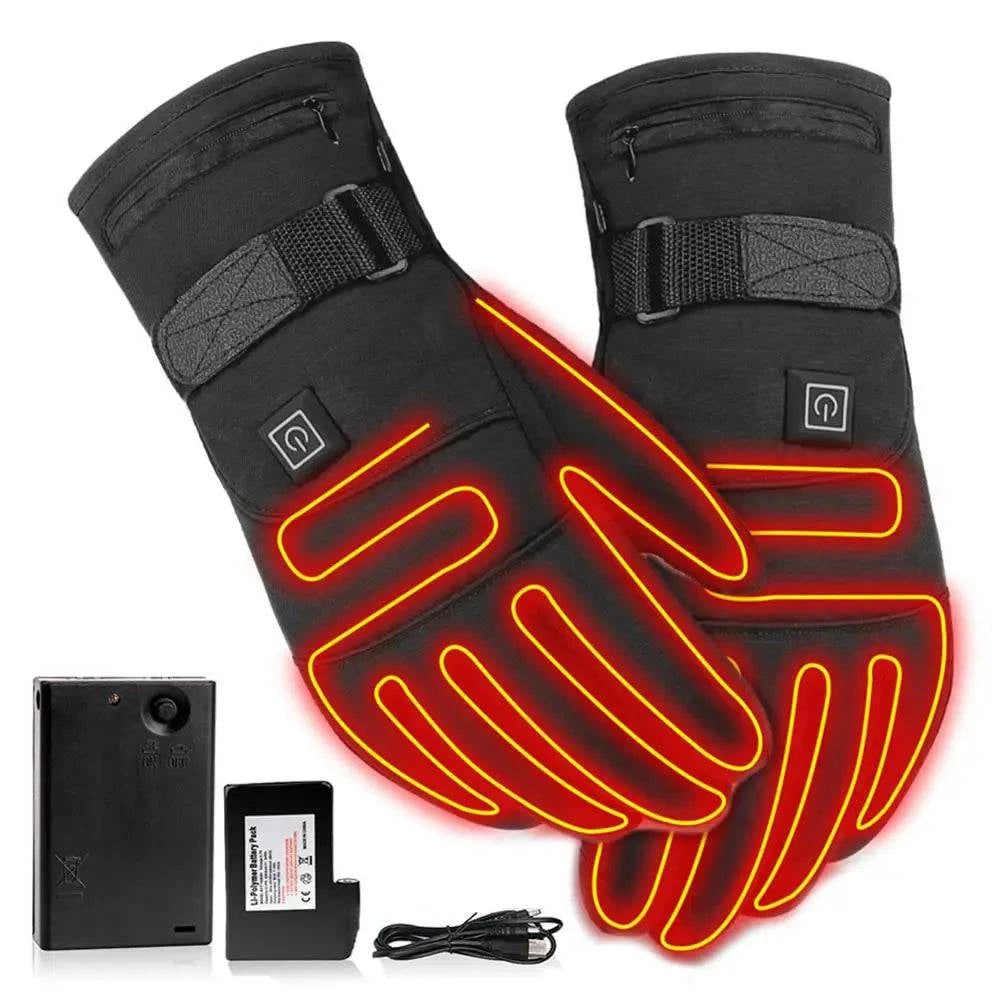 7V Rechargeable Battery Powered Electric Heating Hand Warmer Skiing Glove