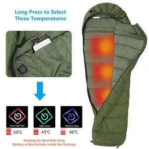 Agemore Outdoor Camping Sleeping Bags Waterproof Ultralight Heating Winter Sleeping Bag Adults Sleep Camp Gears