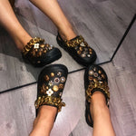 Summer Women Slippers Shoes With Charms Jewelry Garden Shoes Wedges Platform Sandals Antiskid Female Clogs Flip Flops For Woman