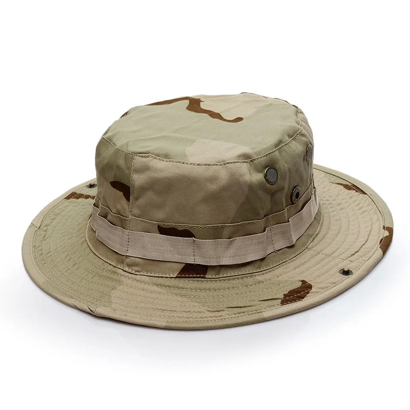 Outdoor Bucket Hat Camouflage Boonie Hat Thicken Fisherman Hat Airsoft Hunting Hiking Climbing Camping caps AF056