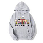 Snoopy Friends Logo Cartoon Anime Women Pullover Spring Autumn Men Oversized Hoodie 2024 Casual Couple Sweatshirt Clothes Tops