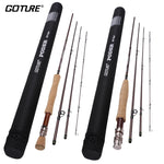 Goture PODER Fly Fishing Rod 2.7M/9FT 4 Sections 30T+36T Carbon Fly Rod with Bag Strong Case For Travel Fishing 4wt 5wt 7wt 8wt