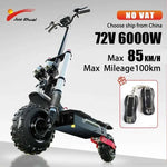 48V-72V 1200W-6000W Electric Scooter 55-85km/