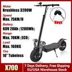 48V-72V 1200W-6000W Electric Scooter 55-85km/