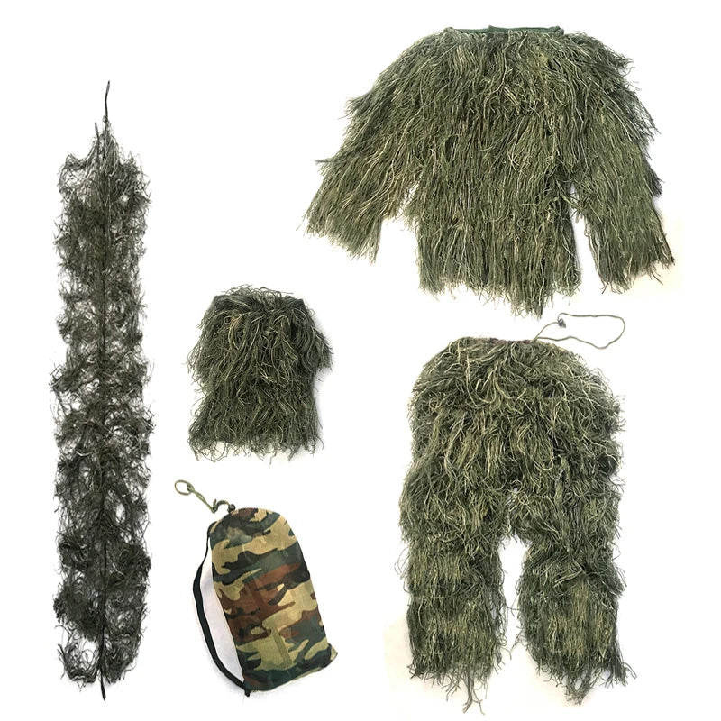 Tactical Children Kids Ghillie Suit Camo Camouflage Forest 3D Suits Airsoft Military Boys Girls Paintball CS War Game Clothes