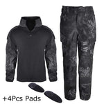 Kids Tactical Sets US Army Tactical Military Uniform Airsoft Camouflage Combat Long Shirt Pants Rapid Assault Airsoft Battle