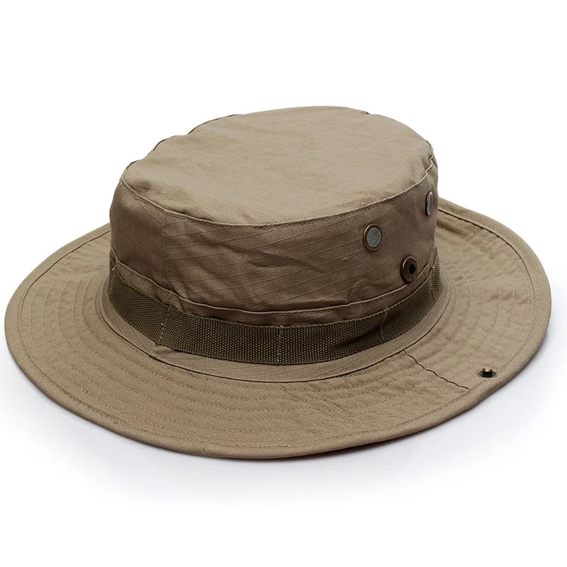 Outdoor Bucket Hat Camouflage Boonie Hat Thicken Fisherman Hat Airsoft Hunting Hiking Climbing Camping caps AF056