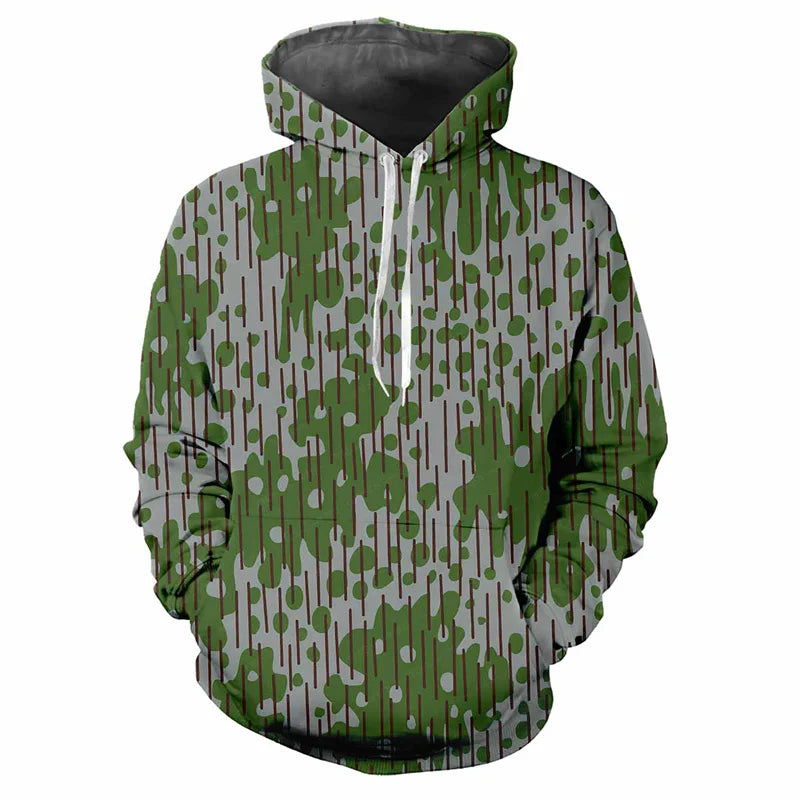 Jungle Camouflage 3d Printed Hoodie Spring Autumn Street Sweatshirt Loose Casual Outdoor Sports Top Kids Classic Camo Hoodies