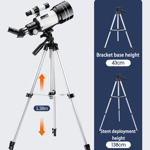 TICALA High Power Astronomical Telescope 150 Times telescopio Night Vision Portable Tripod for Deep Space Star View Moon Hunting