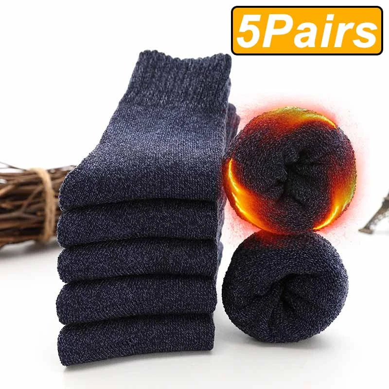 Socks Wool Male Women Socks Super Thicker Solid Socks Merino Wool Socks