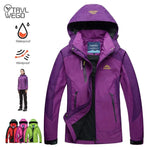 TRVLWEGO Camping Hiking Jacket Women Autumn Outdoor Sports Coats Climbing Trekking Windbreaker Travel Waterproof Purple Rosy