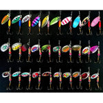 ZWICKE 30pcs Spinner Fishing Lure Kit Metal Sequin Spoon Hard Bait Fishing Wobblers Set Fishing Tackle Isca Atificial Lure Pesca