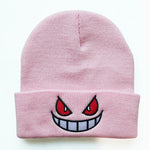 Mouth Eyes Embroidery Elasticity Cartoons Beanie Winter Keep Warm Fashion Autumn Crimping Woman Men Knitted Hat Skull Cap