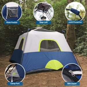 Instant Cabin Tent with Rainfly & Windproof