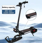 USA stock Riding'times DIY 23ah 30ah 2000w Electric Snow Sled Ski Scooter Fold Skate Board Outdoor Snow Scooter 3in1