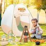 Kids Camping Set with Toddler Toys for Boys with Campfire Camping Toys for Kids Indoor Outdoor Pretend Play Children Tent Toy