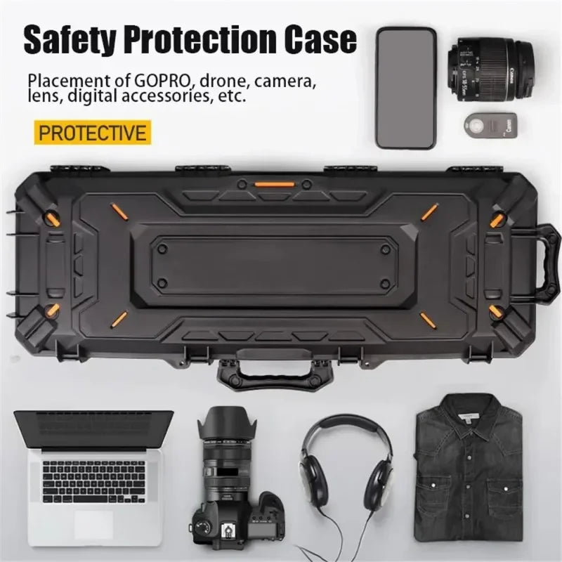 Tactical Protective Box Tool Packaging Case Waterproof Big Airsoft Golf Hunting Portable Pistol Hard Case for Bow Camera Storage