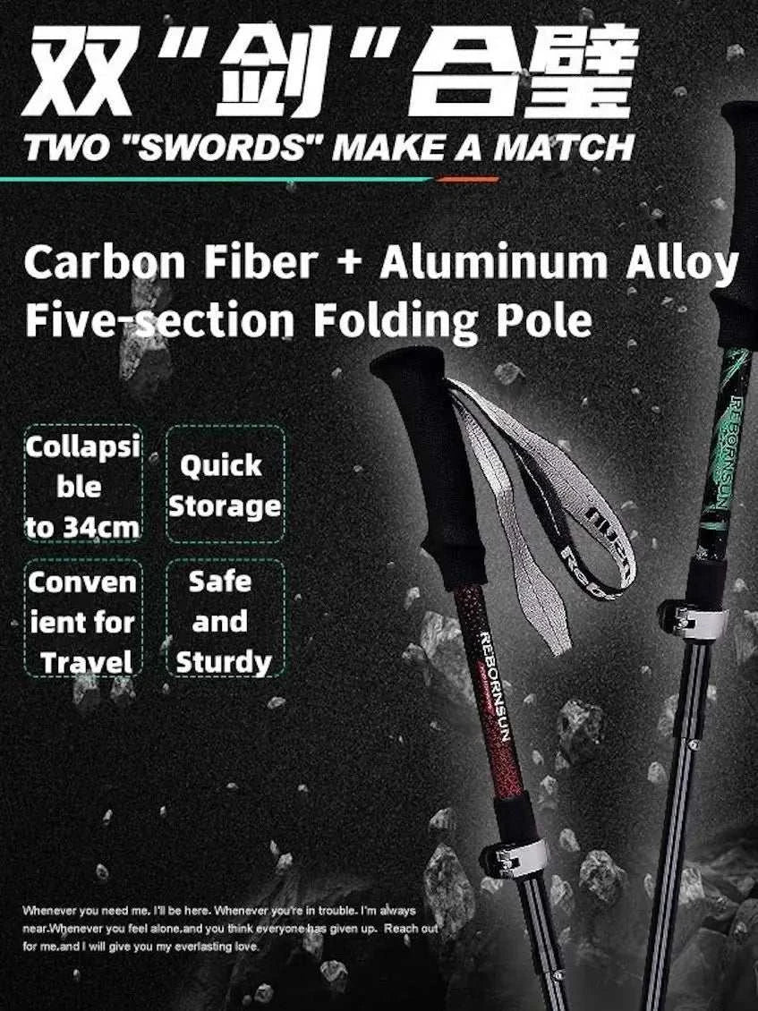 Foldable Carbon Fiber & Aluminum Alloy Walking Sticks