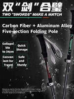 Foldable Carbon Fiber & Aluminum Alloy Walking Sticks