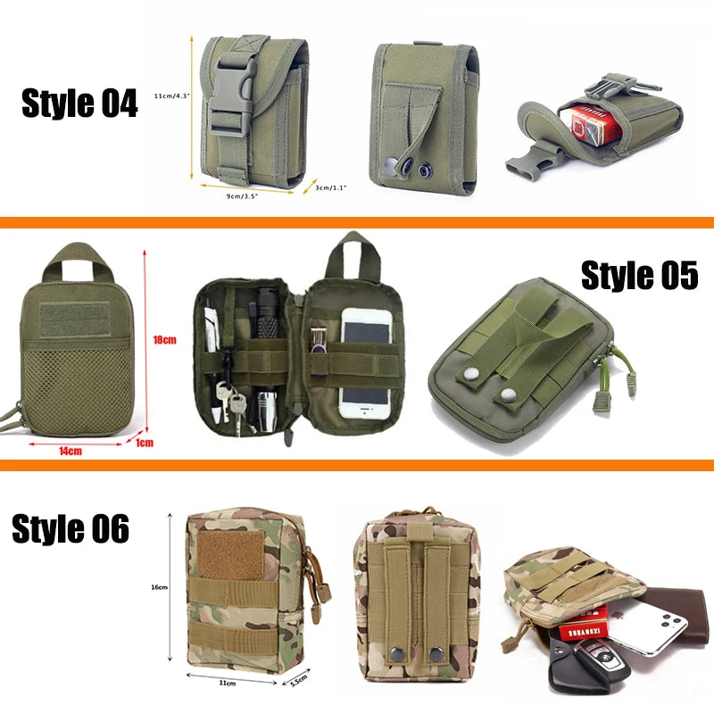 Tactical Bags Molle Pouches Gear Waist Bag Men Phone Pouch Camping Hunting Accessories Belt Fanny Pack EDC Pack