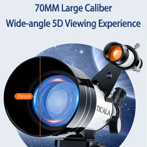 TICALA High Power Astronomical Telescope 150 Times telescopio Night Vision Portable Tripod for Deep Space Star View Moon Hunting