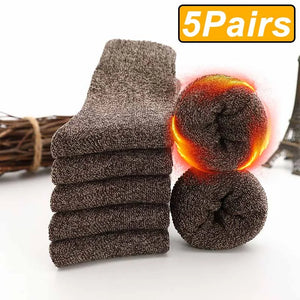 Socks Wool Male Women Socks Super Thicker Solid Socks Merino Wool Socks