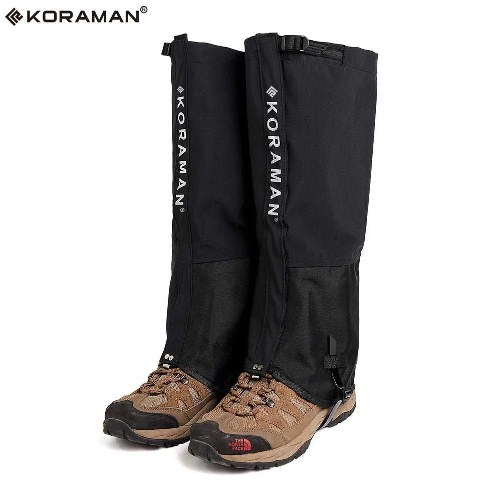 KORAMAN Waterproof Anti-Tear Nylon Snow Boot Leg Gaiters