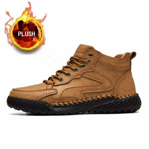 Men Autumn Winter Men Ankle Snow Boots Optional Plush