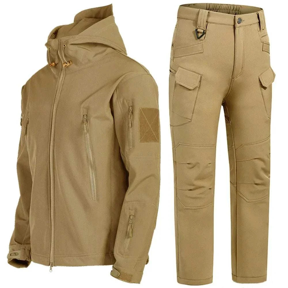 Men's Tactical Winter Set Waterproof Windproof Military Jacket & Pants