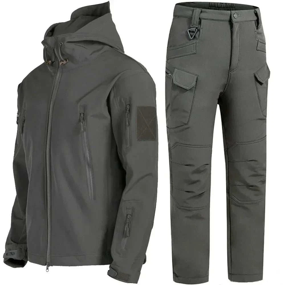 Men's Tactical Winter Set Waterproof Windproof Military Jacket & Pants