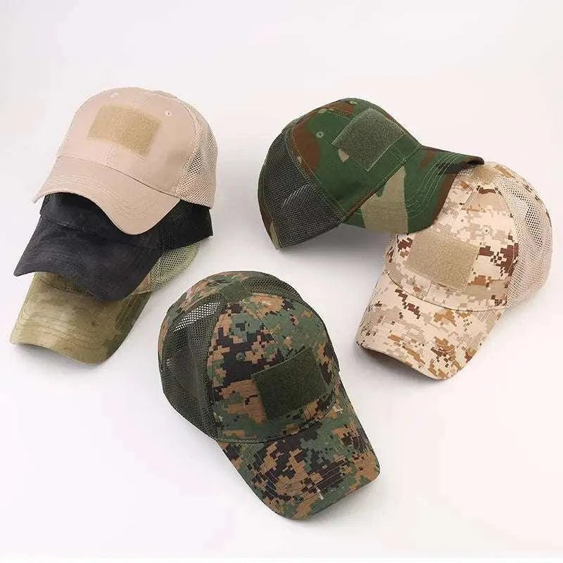 Men Breathable Camouflage Tactical Army Fishing Camping Hiking Hat Camo Baseball Cap Running Sports Caps