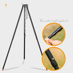 Outdoor Large Bonfire Tripod Camping Cookwer Hanging Pot Bracket Foldable Portable Campfire Picnic BBQ Grill Tool Cook Stand