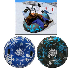 120cm Inflatable Snow Tube with Durable Handles, Snow Sled Sledge Downhill Toboggan Sleigh Sliding Board for Kids Adults