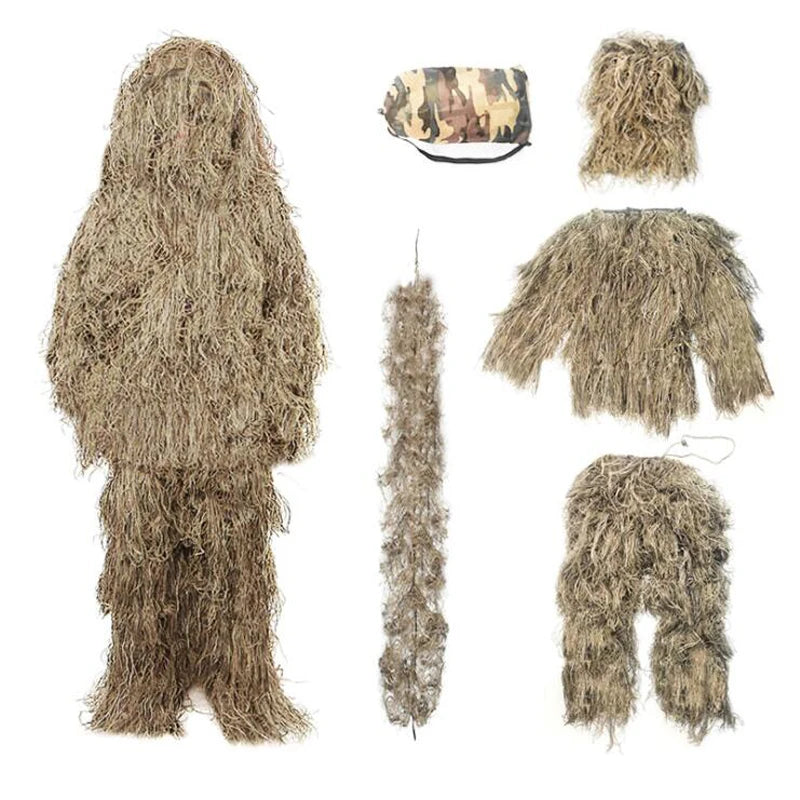 Tactical Children Kids Ghillie Suit Camo Camouflage Forest 3D Suits Airsoft Military Boys Girls Paintball CS War Game Clothes