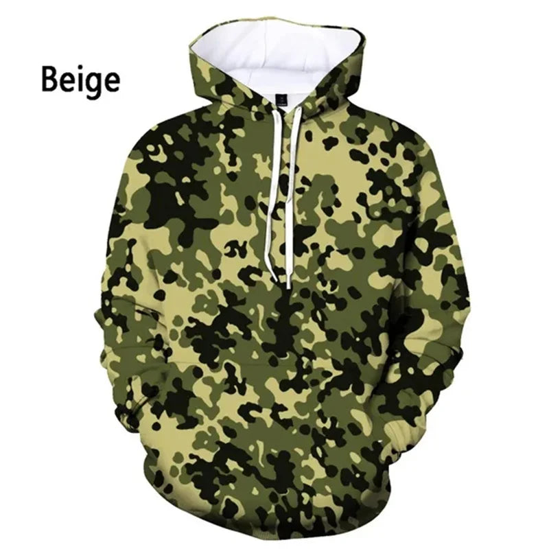 3D Camouflage Printing Hoodies For Men Military Tracksuits Children Fashion Streetwear Jackets Unisex Winter Hooded Sweatshirts