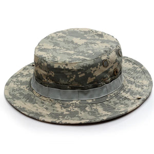 Outdoor Bucket Hat Camouflage Boonie Hat Thicken Fisherman Hat Airsoft Hunting Hiking Climbing Camping caps AF056