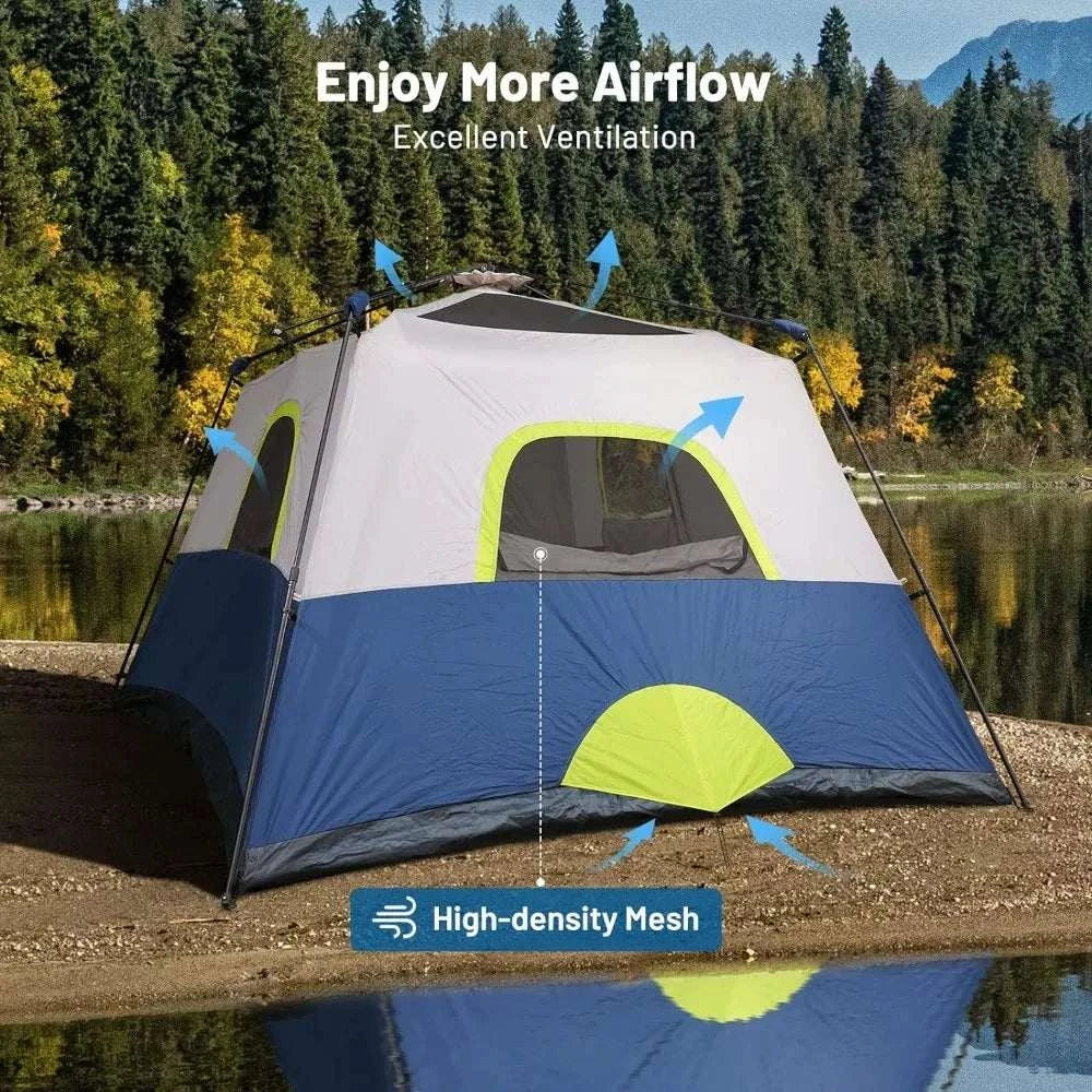 Instant Cabin Tent with Rainfly & Windproof