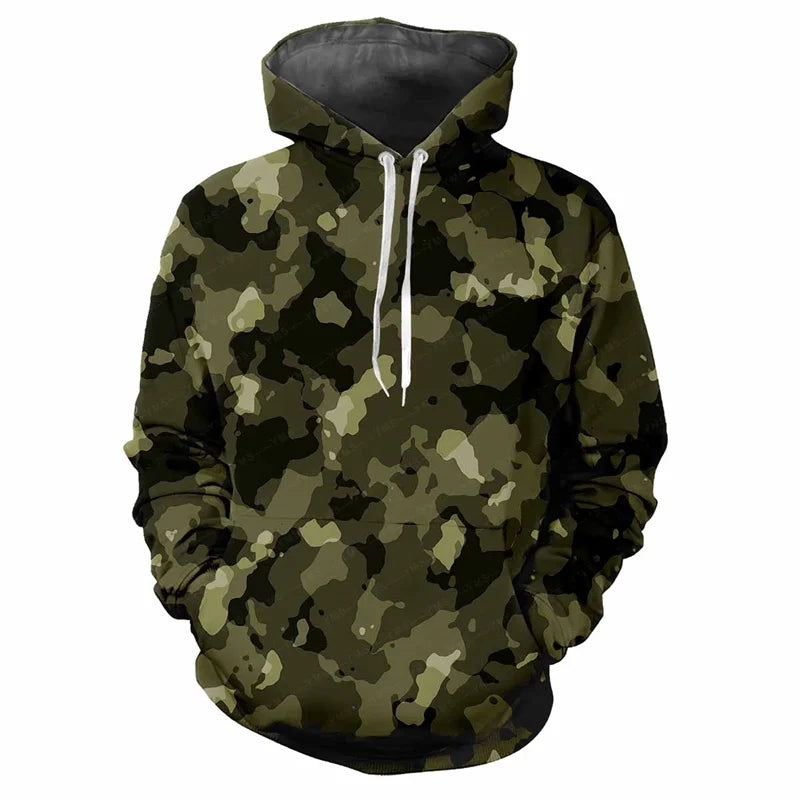 Jungle Camouflage 3d Printed Hoodie Spring Autumn Street Sweatshirt Loose Casual Outdoor Sports Top Kids Classic Camo Hoodies