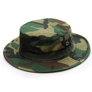 Outdoor Bucket Hat Camouflage Boonie Hat Thicken Fisherman Hat Airsoft Hunting Hiking Climbing Camping caps AF056