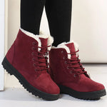 Winter 2023 Snow Boots Ankle Winter Shoes Women Fur Botas Mujer Low Heels Short Boot