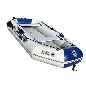 Solarmarine 3 Person 2.3m PVC Inflatable Boat Fishing Kayak Air Floor Dinghy with Paddles And Pump For Outdoor Fishing Sailing