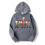 Snoopy Friends Logo Cartoon Anime Women Pullover Spring Autumn Men Oversized Hoodie 2024 Casual Couple Sweatshirt Clothes Tops