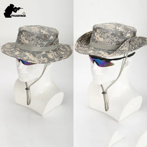 Outdoor Bucket Hat Camouflage Boonie Hat Thicken Fisherman Hat Airsoft Hunting Hiking Climbing Camping caps AF056